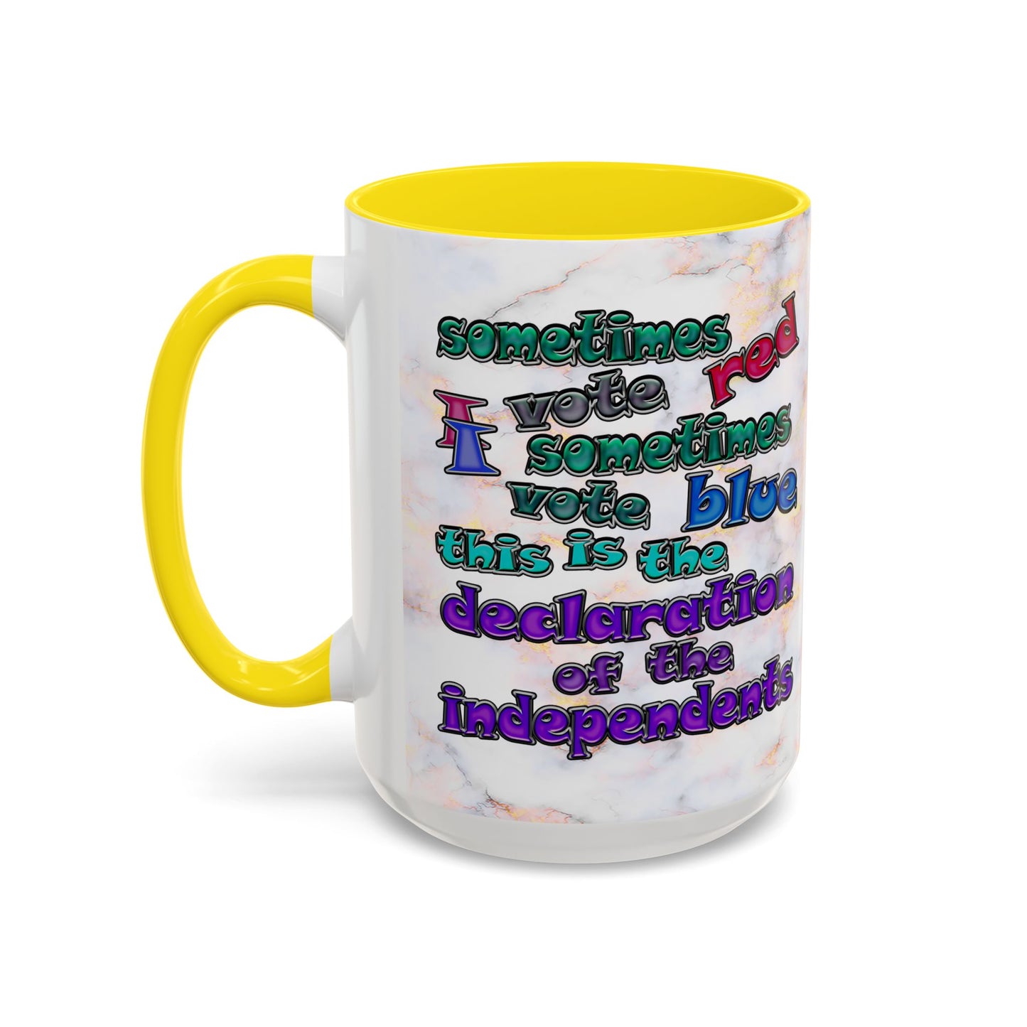 declaration of the independents - Accent Mug (white marble)