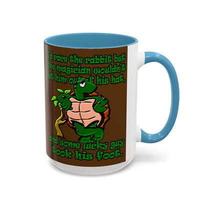 turtle race - Accent Mug (brown)