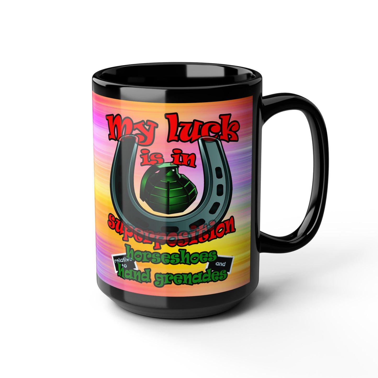 my luck - Black Mug (color blur)