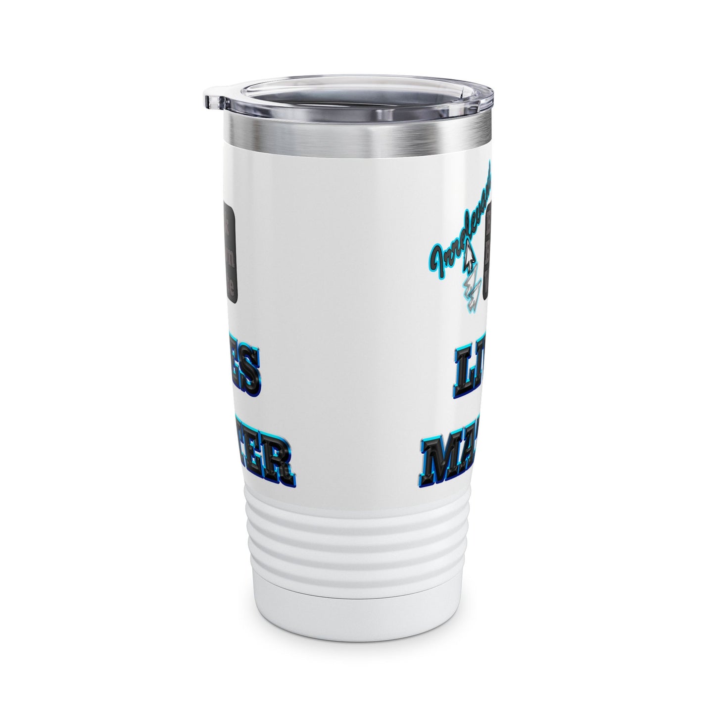 irrelevant - Ringneck Tumbler, 20oz (white)