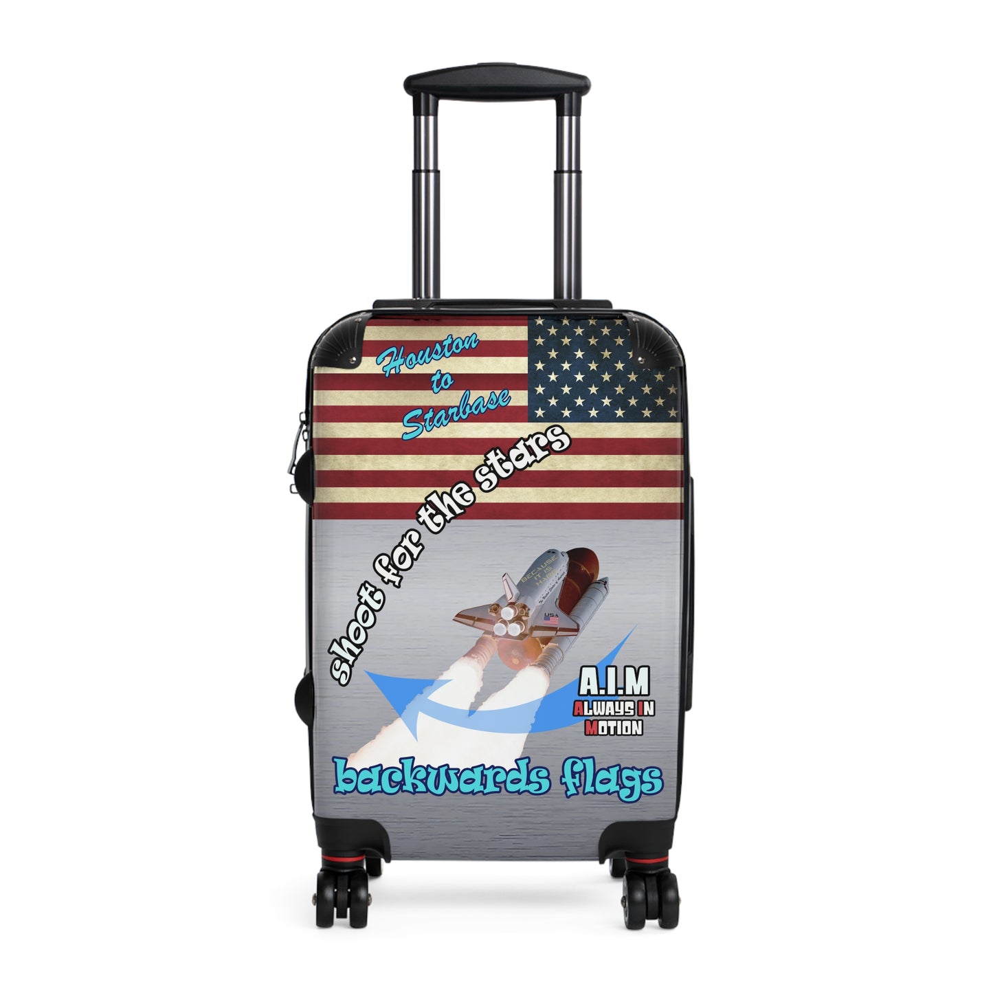 shoot for the stars - Suitcase (brushed nickel)