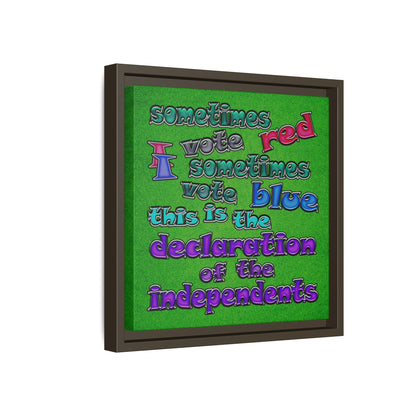 declaration of the independents - framed canvas art (green turf)