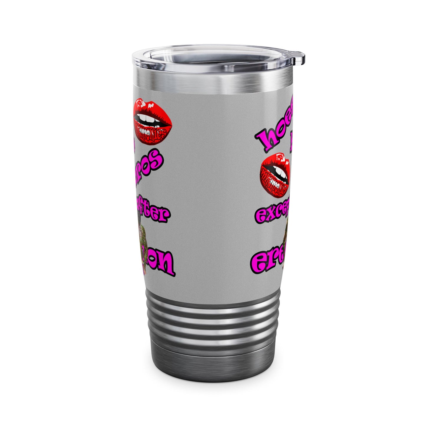 hoes b4 bros - Ringneck Tumbler, 20oz (light grey)