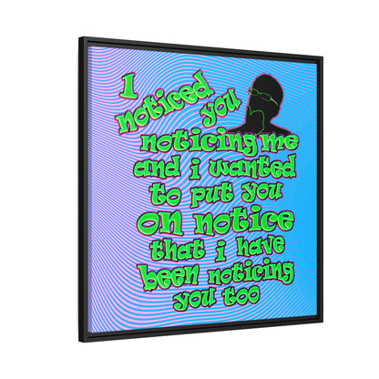 noticed you noticing - framed canvas art (light blue-purple wave)