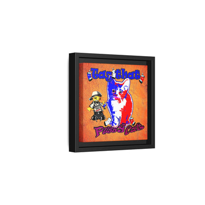 tag that - framed canvas art (burnt orange)