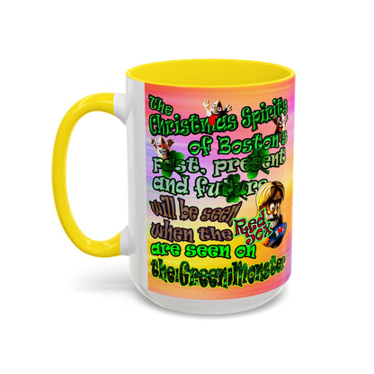 christmas spirits of boston - Accent Mug (color blur)
