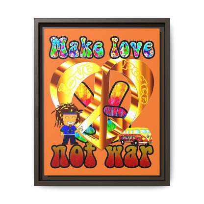love peace - framed canvas art (crusta)