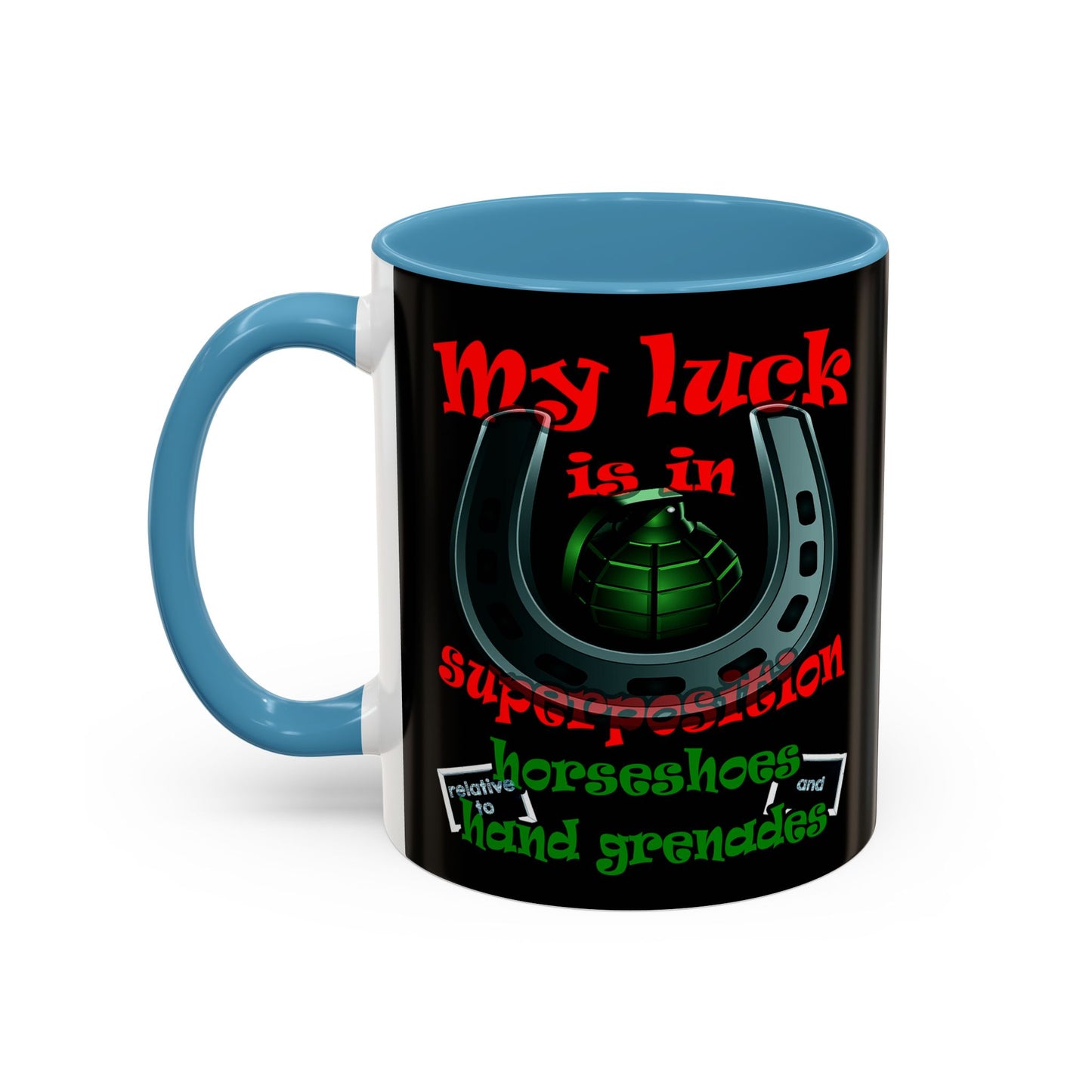 my luck - Accent Mug (black)