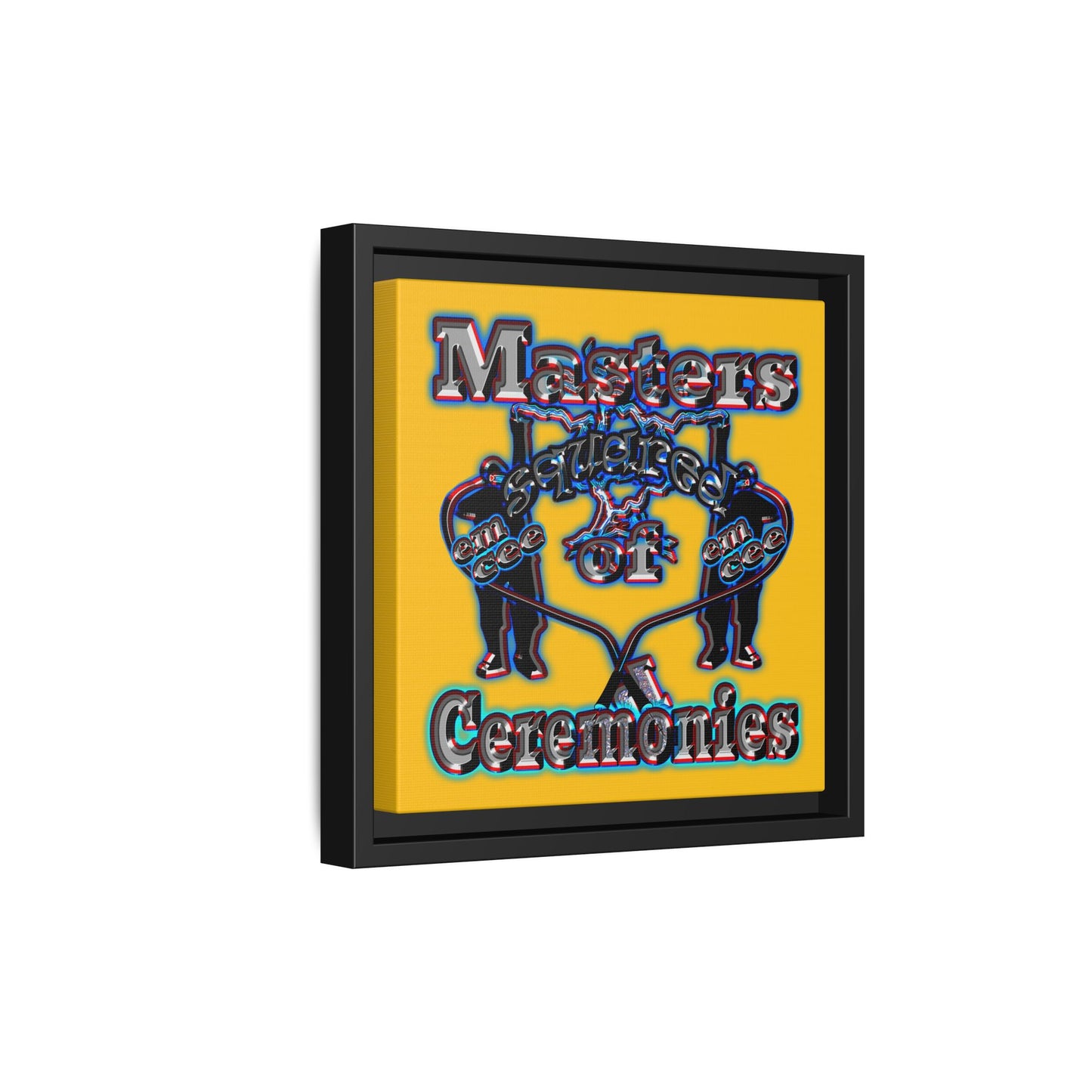 em cee squared - framed canvas art (yellow)