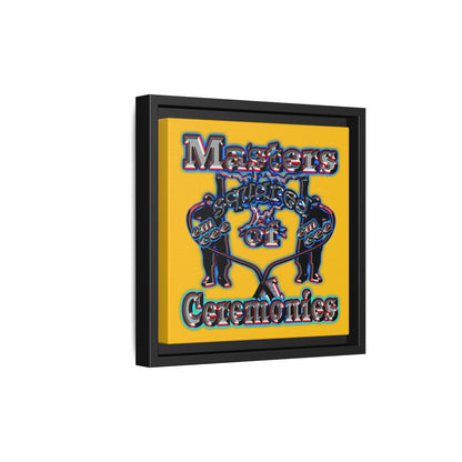 em cee squared - framed canvas art (yellow)