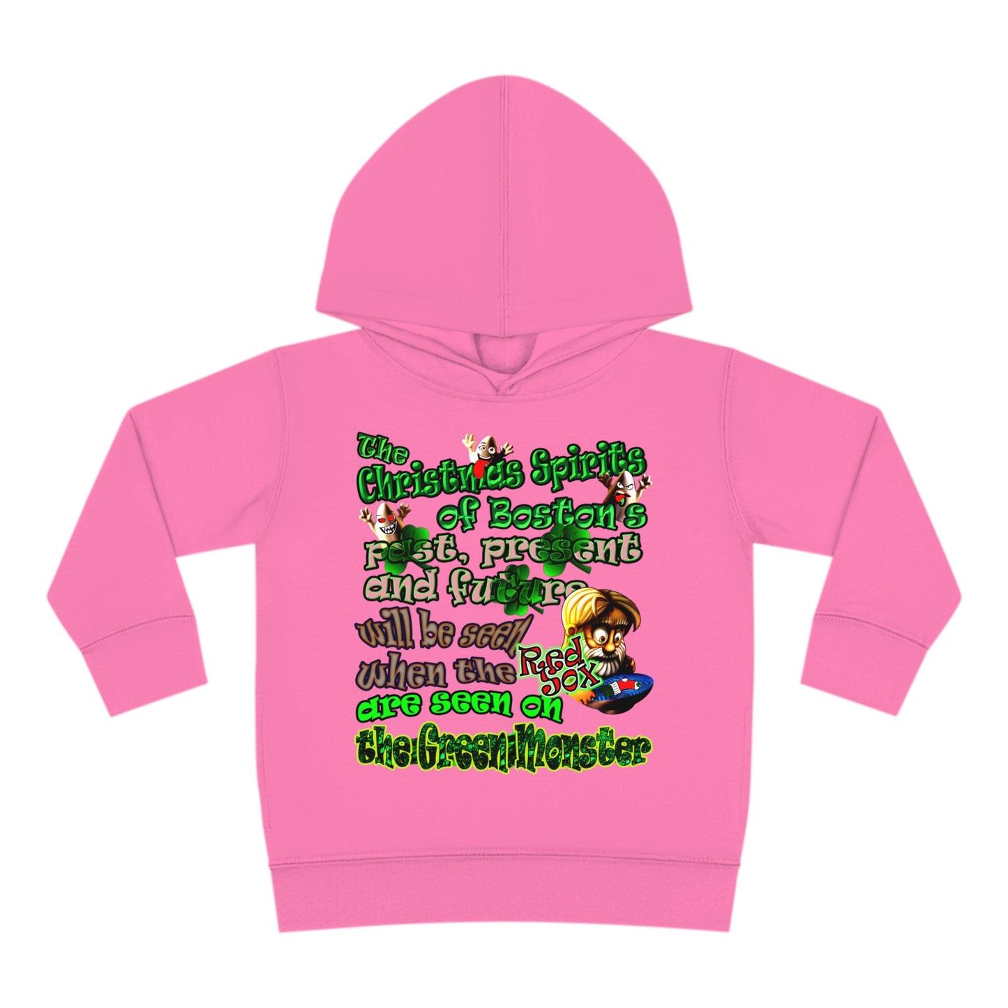 christmas spirits of boston - Toddler Pullover Fleece Hoodie