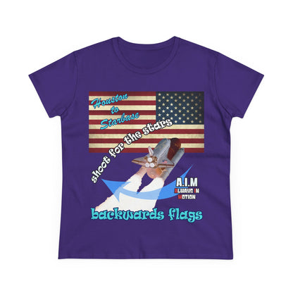 shoot for the stars - Women's Midweight Cotton Tee