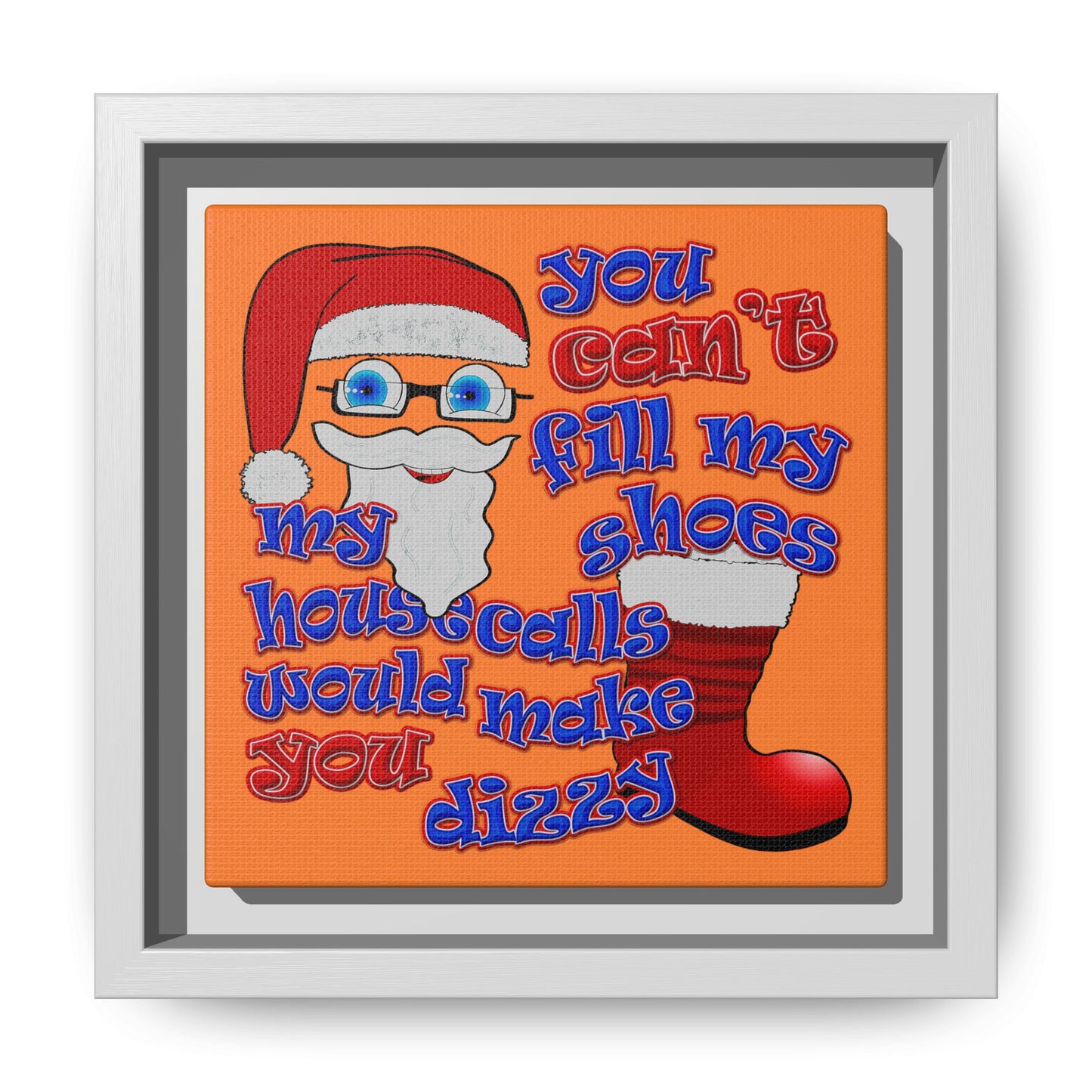 santa's shoes - framed canvas art (crusta)