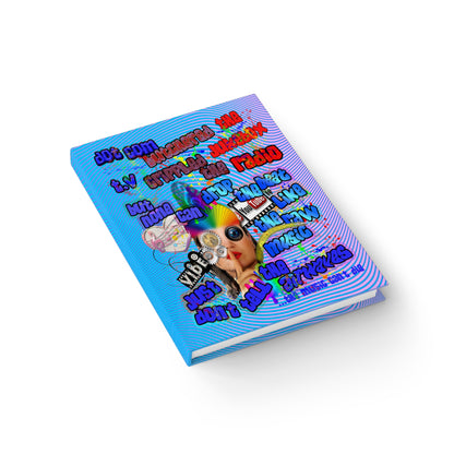 drop the beat - journal-lined (light blue-purple wave)