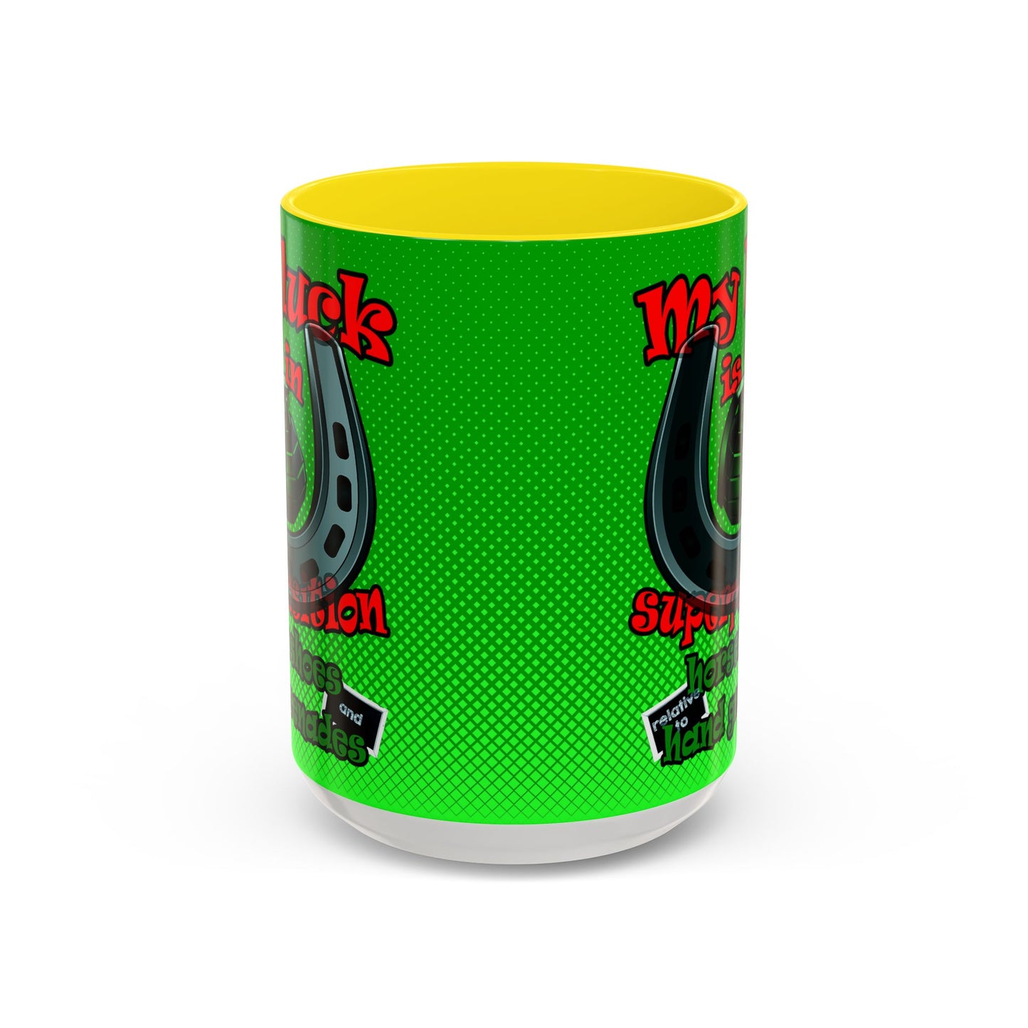 my luck - Accent Mug (logo green)