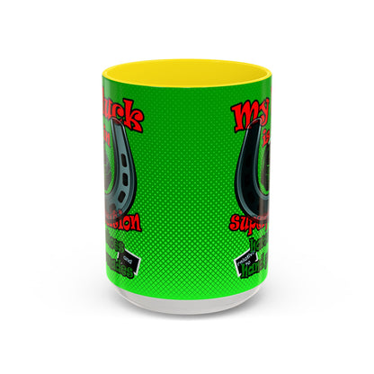 my luck - Accent Mug (logo green)