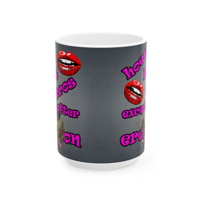 hoes b4 bros - White Mug (grey-light grey)