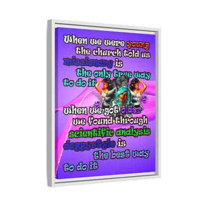 doggystyle - framed canvas art (purple-pink wave)