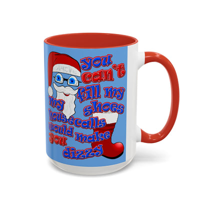 santa's shoes - Accent Mug (light blue)