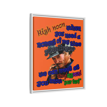 high noon - framed canvas art (orange)