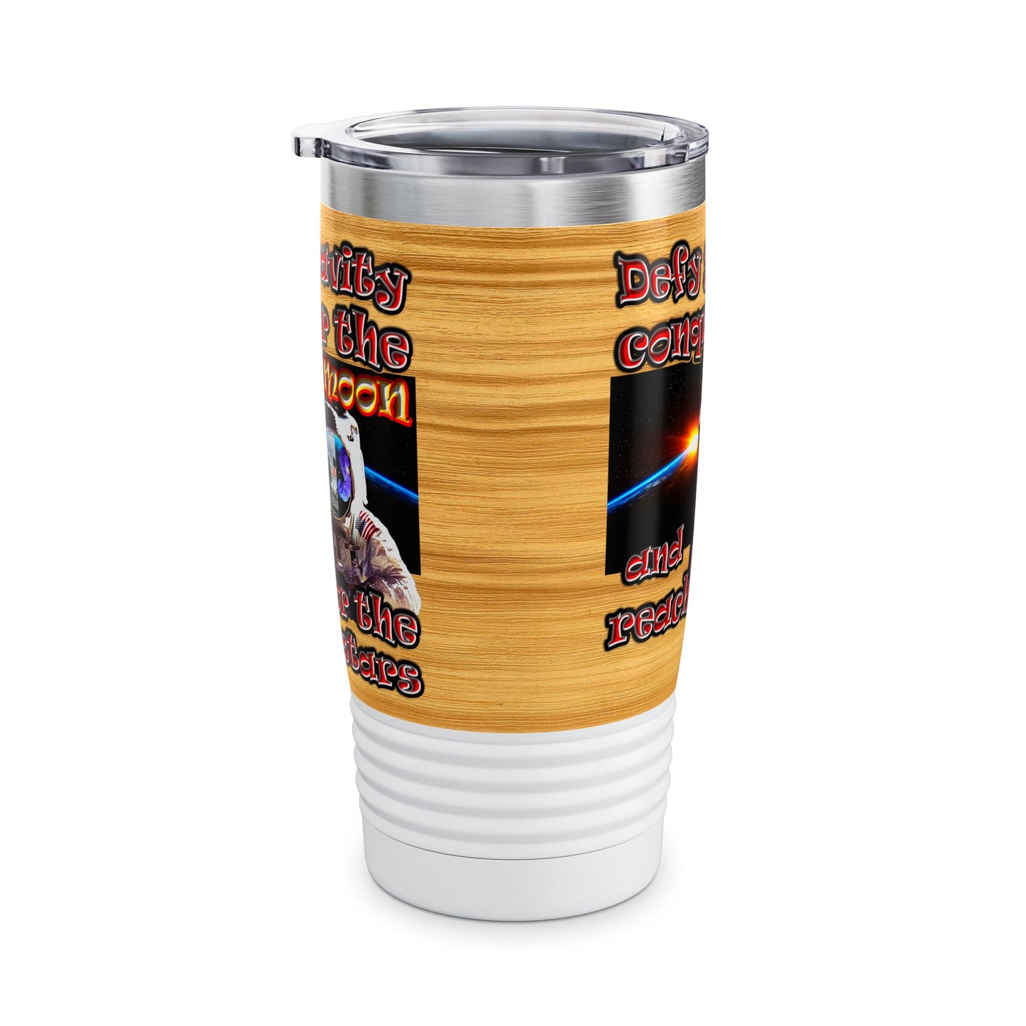 defy conquer reach - Ringneck Tumbler, 20oz (butterscotch wood finish)