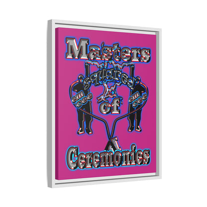 em cee squared - framed canvas art (pink)