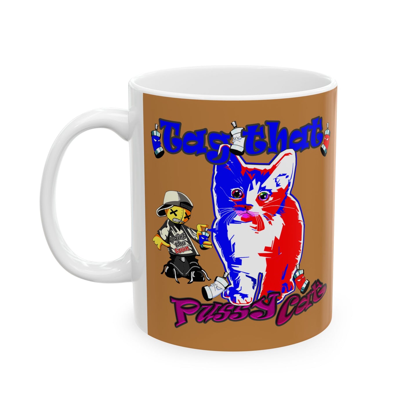 tag that - White Mug (light brown)