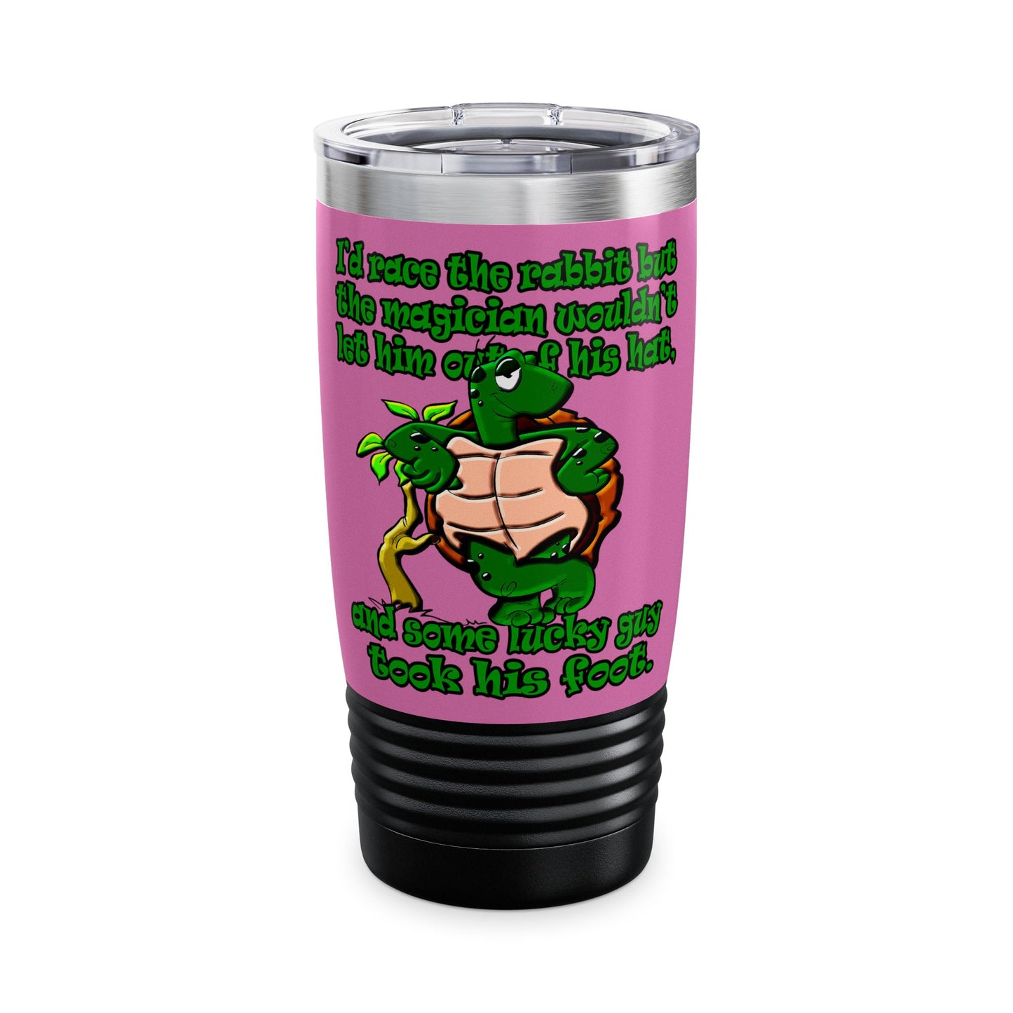 turtle race - Ringneck Tumbler, 20oz (light pink)