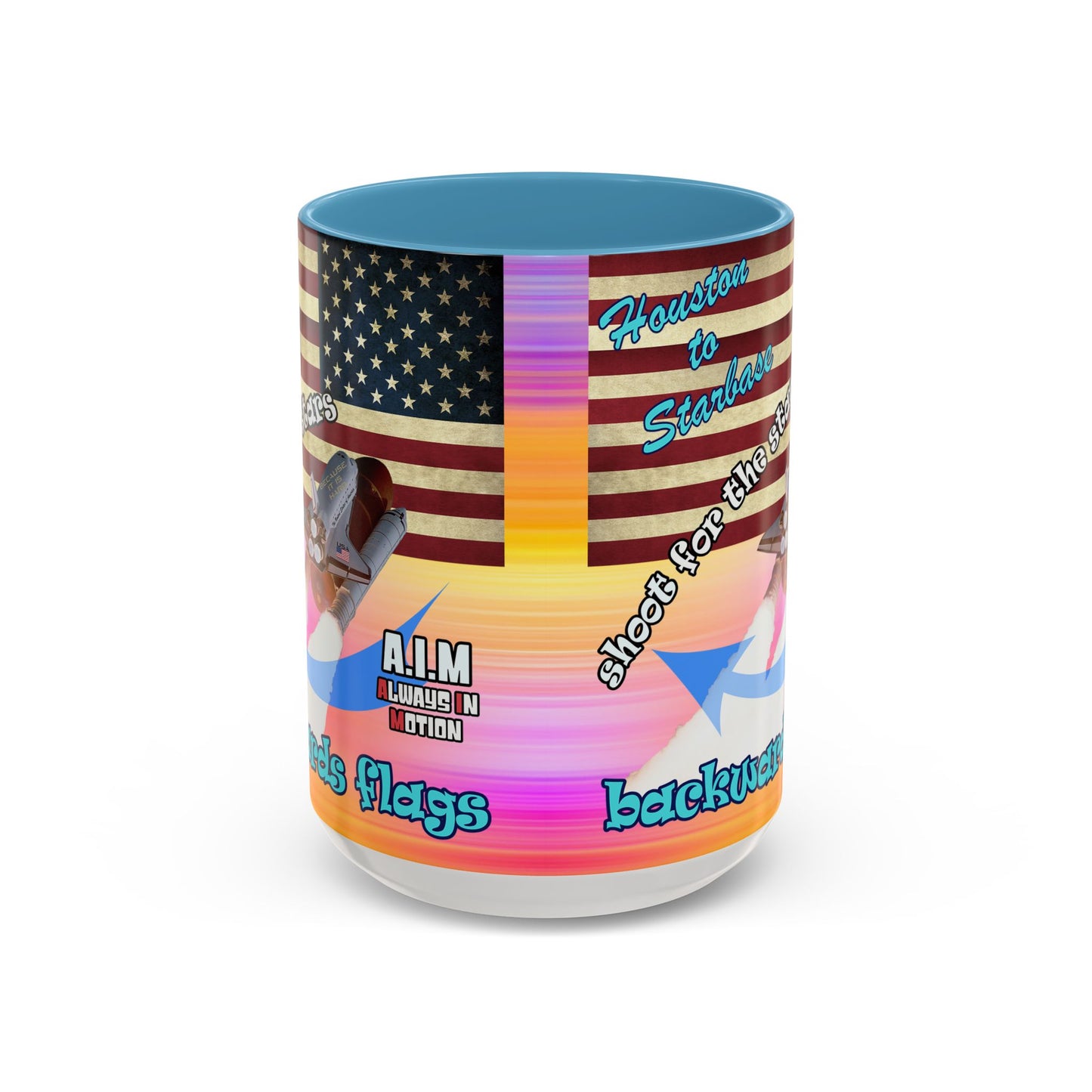 shoot for the stars - Accent Mug (color blur)