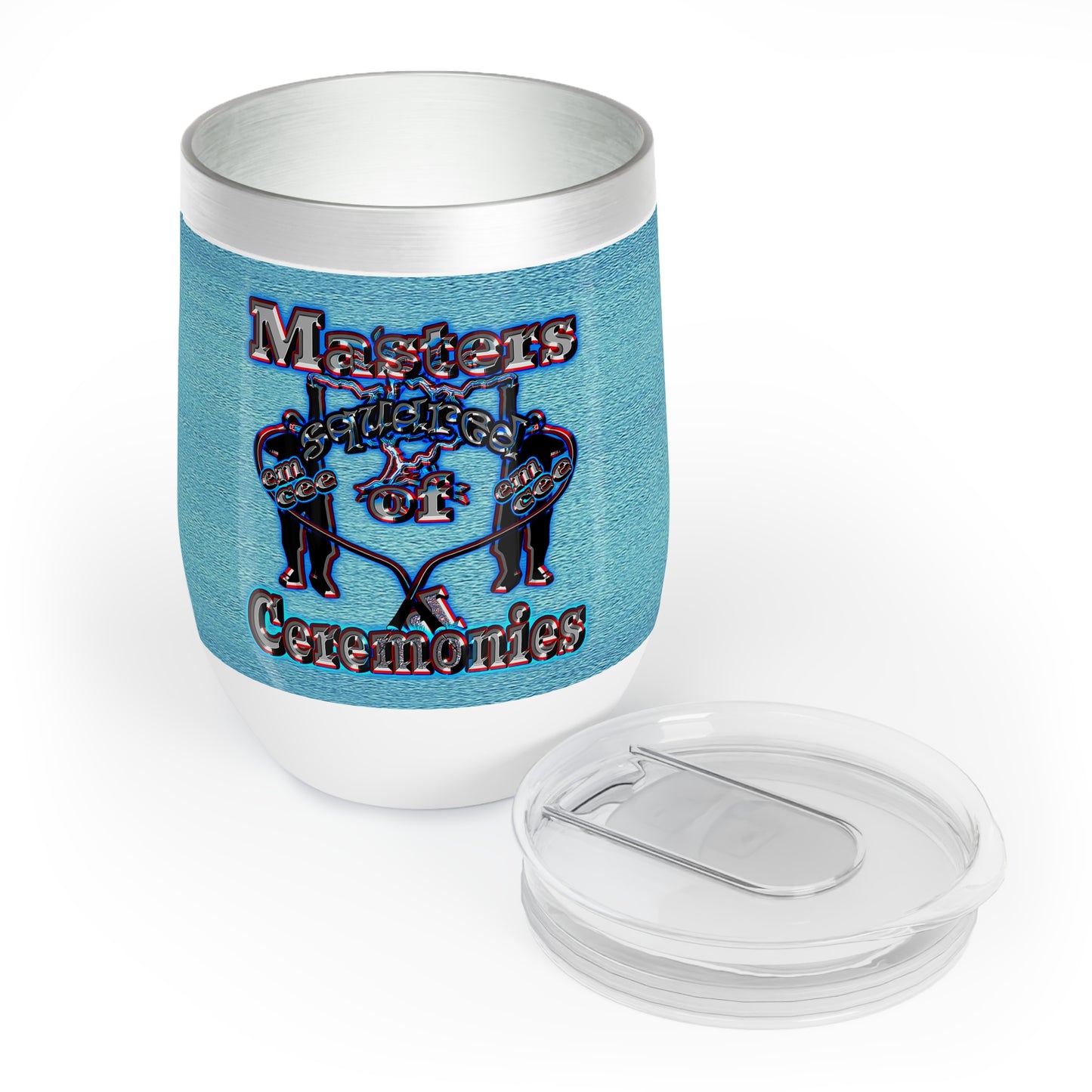 em cee squared - Chill Wine Tumbler (faded dark blue)