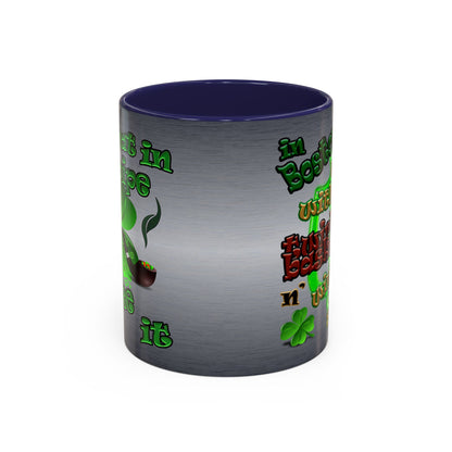 celtics logo - Accent Mug (brushed nickel)