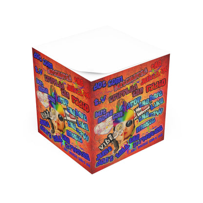 drop the beat - note cube (burnt orange)