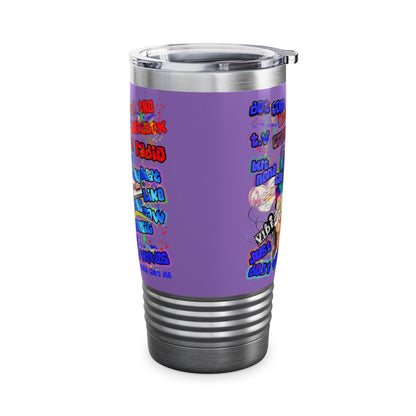 drop the beat - Ringneck Tumbler, 20oz (light purple)