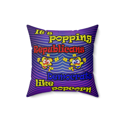 popping like popcorn - Faux Suede Square Pillow - (purple wave)