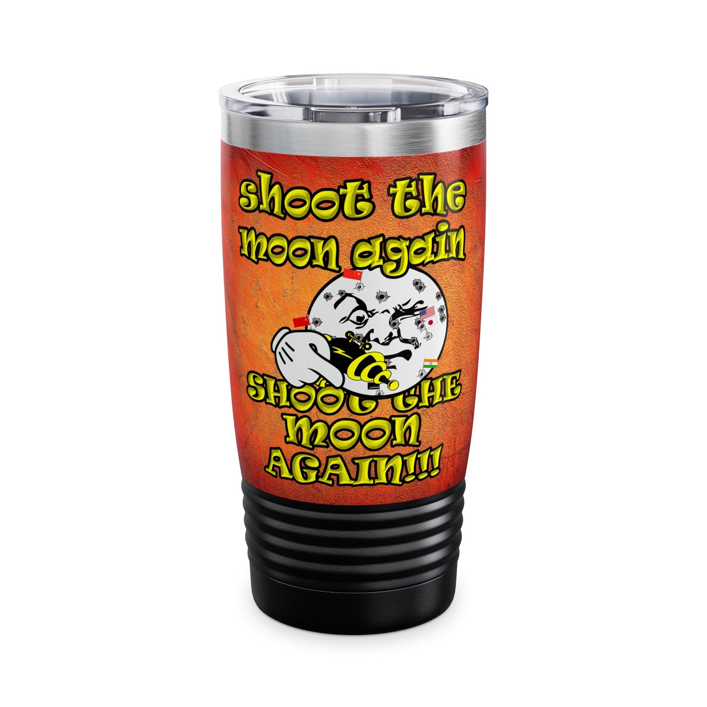 shoot the moon again - Ringneck Tumbler, 20oz (burnt orange)