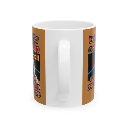 defy conquer reach - White Mug (light brown)