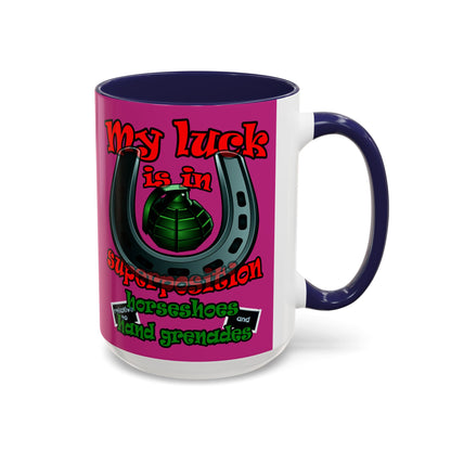 my luck - Accent Mug (pink)
