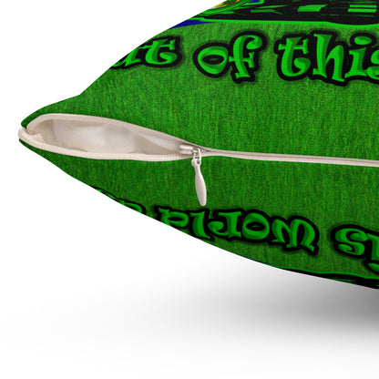 disc jockey - Spun Polyester Square Pillow - ('snoops' background)