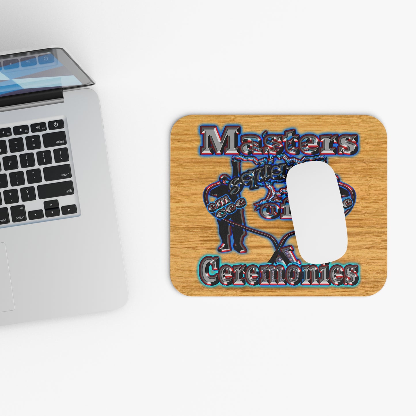 em cee squared - Mouse Pad (Rectangle) (butterscotch wood finish)