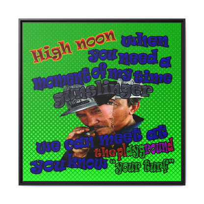 high noon - framed canvas art (logo green)