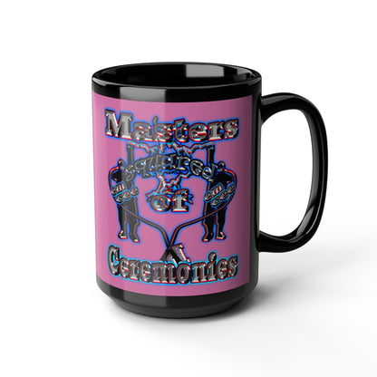 em cee squared - Black Mug (light pink)