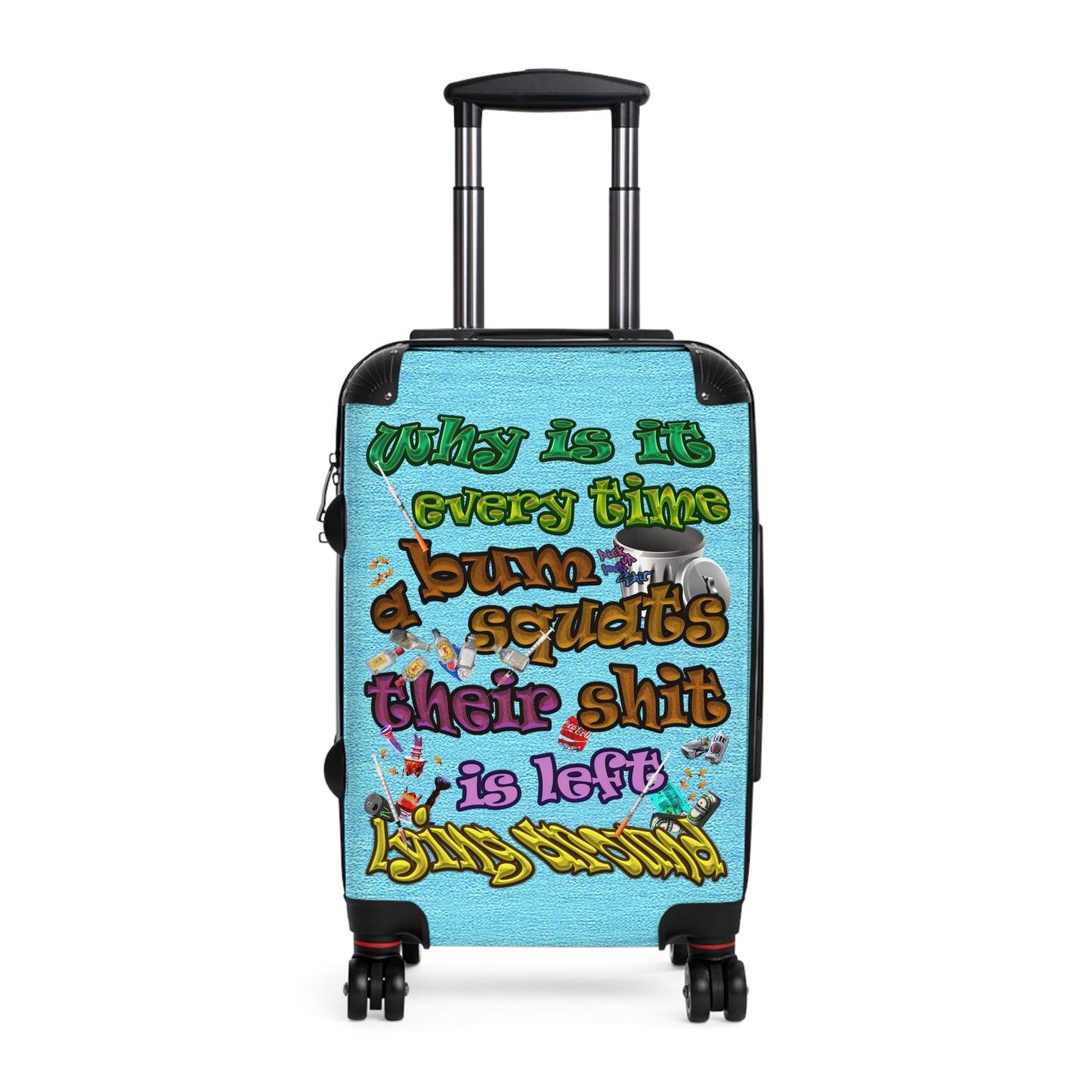 the bum's shit - Suitcase (faded blue)