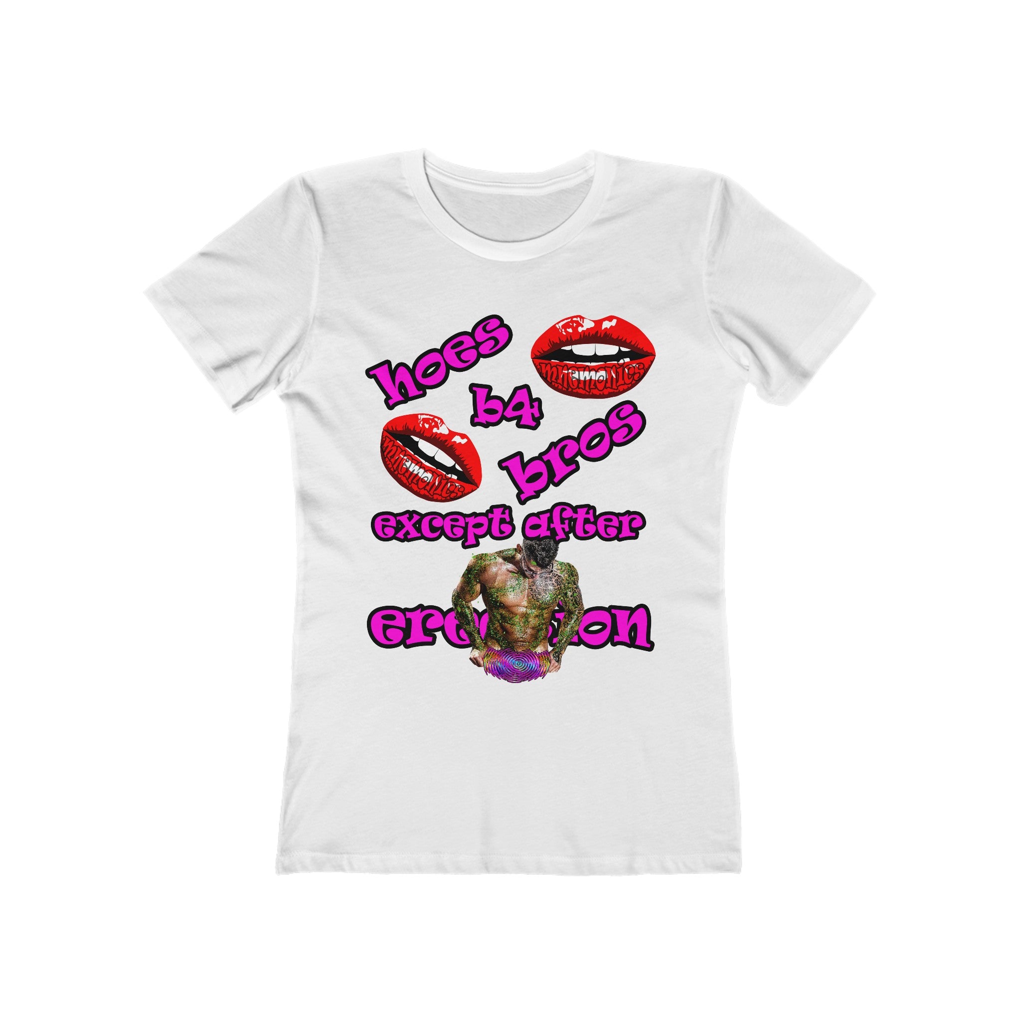 hoes b4 bros - Women's The Boyfriend Tee