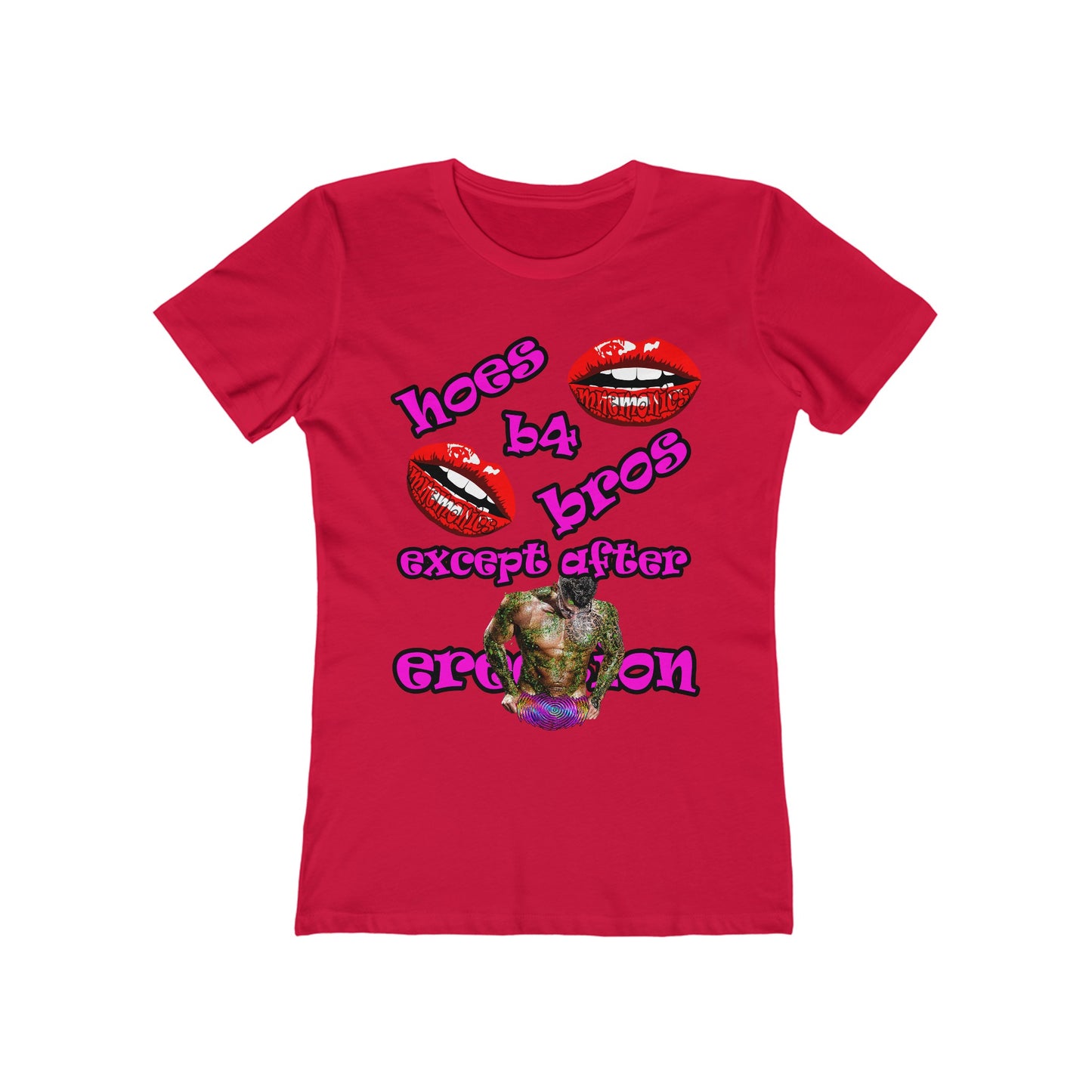 hoes b4 bros - Women's The Boyfriend Tee