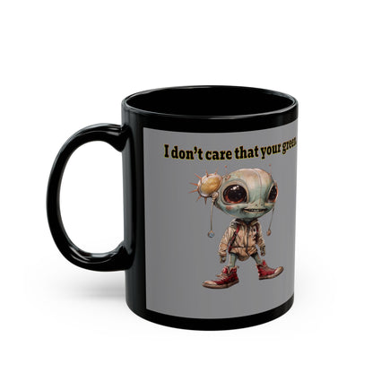 I don't care that your grey - Black Mug (grey)