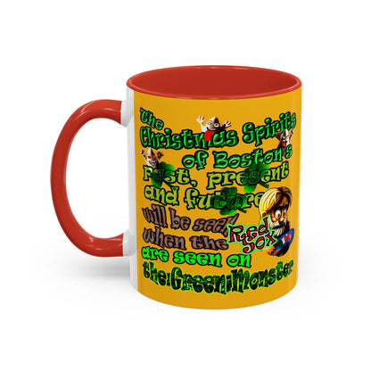 christmas spirits of boston - Accent Mug (yellow)