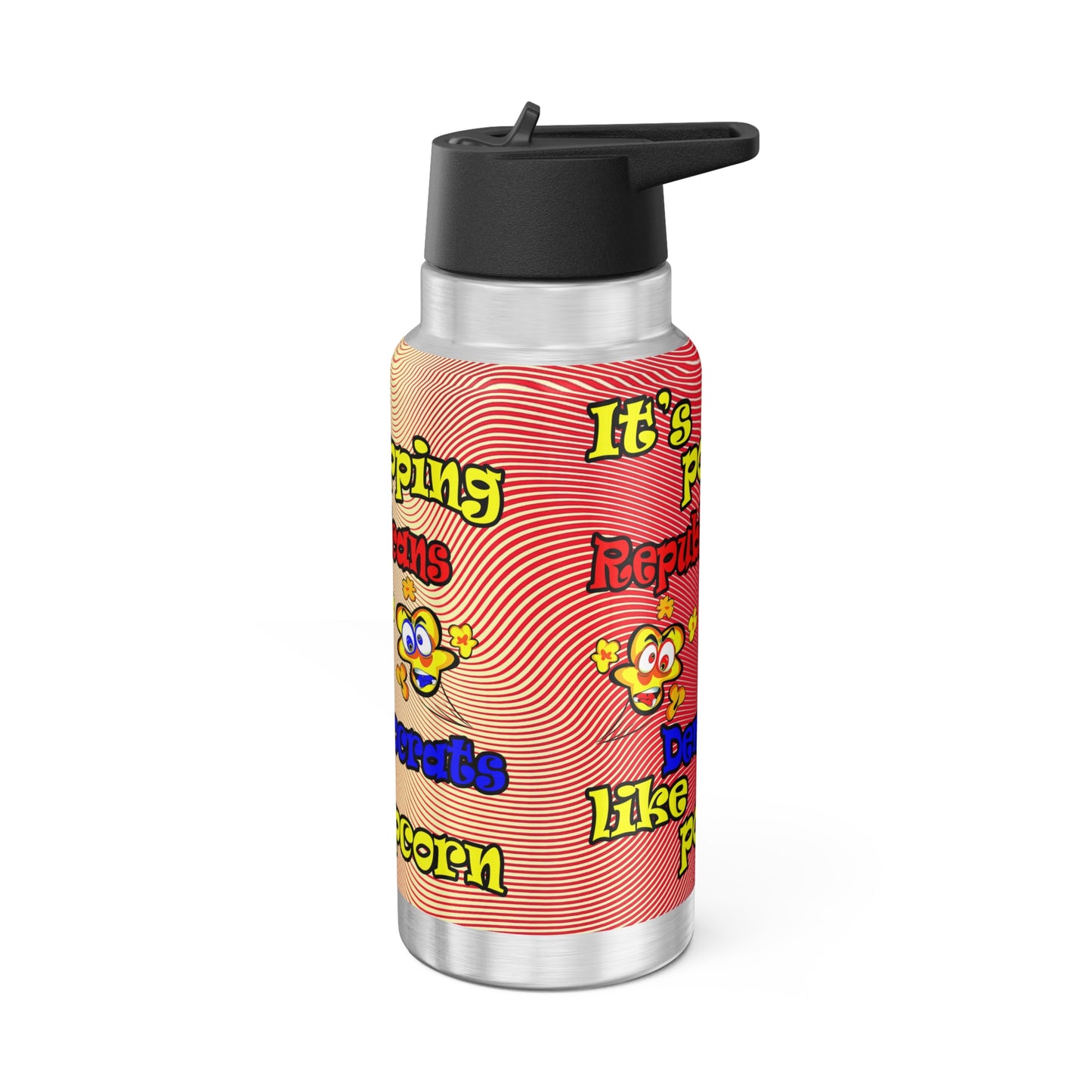 popping like popcorn - Gator Tumbler, 32oz  (yellow-orange wave)