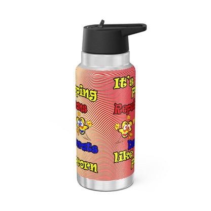 popping like popcorn - Gator Tumbler, 32oz  (yellow-orange wave)