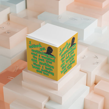 noticed you noticing - note cube (yellow)