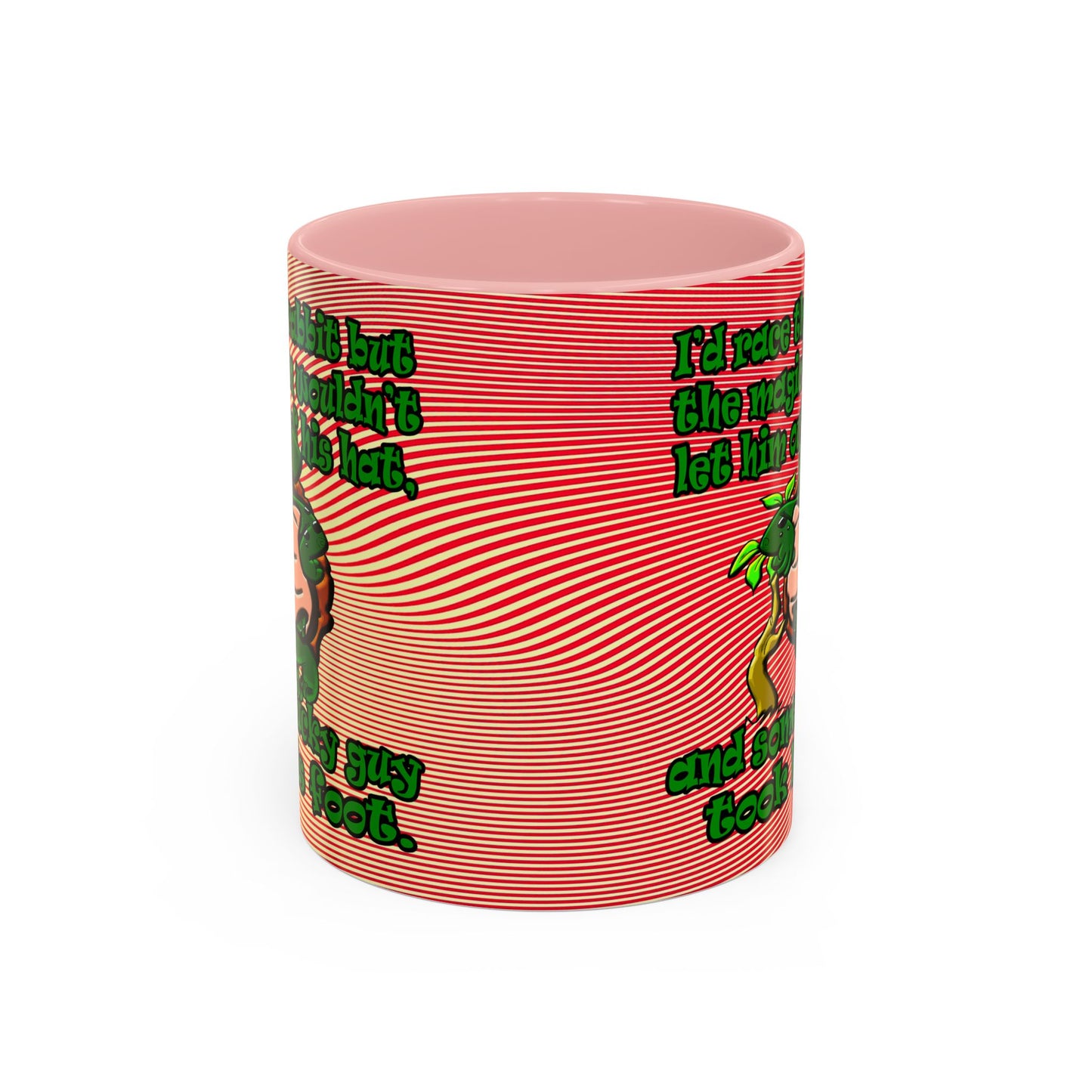 turtle race - Accent Mug (yellow-orange wave)